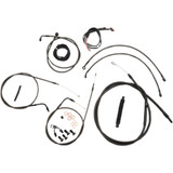 La Choppers Handlebar Cable/Brake Line Kit - Complete - 15" - 17" Handlebars - Midnight La-8150Kt2-16M