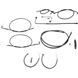 LA CHOPPERS LA8151KT2A16M La Choppers Handlebar Cable/Brake Line Kit - Complete - 15" - 17" Handlebars - Midnight La-8151Kt2A-16M