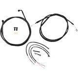 LA CHOPPERS LA8153KT213M La Choppers Handlebar Cable/Brake Line Kit - Complete - 12" - 14" Handlebars - Midnight La-8153Kt2-13M