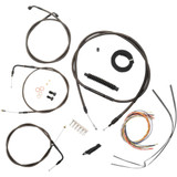 LA CHOPPERS LA8220KT213M La Choppers Handlebar Cable/Brake Line Kit - Complete - 12" - 14" Handlebars - Midnight La-8220Kt2-13M