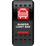 Moose Utility Rocker Switch - Bumper Light Bar - Red Blb-Pwr-R