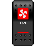 Moose Utility Rocker Switch - Fan - Red Fan-Pwr-R
