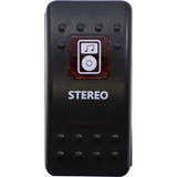 Moose Utility Rocker Switch - Stereo - Red Str-Pwr-R