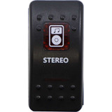 MOOSE UTILITY STRPWRR Moose Utility Rocker Switch - Stereo - Red Str-Pwr-R