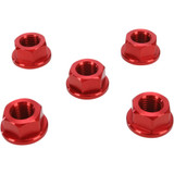 Driven Racing Aluminum Sprocket Nuts - Red - M10 X 1.25 Dsn5Rd