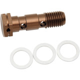 Shindy Aluminum Banjo Bolt - Double - Honda/Kawasaki/Suzuki/Yamaha 17-623