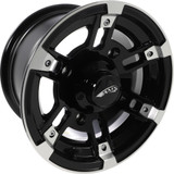 Ams Wheel - Roll'N 104 - Front/Rear - Machined Black - 12X7 - 4/156 - 4+3 2748-031Ab