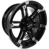 Ams Wheel - Roll'N 104 - Rear - Machined Black - 14X7 - 4/4 - 3+4 0230-0760 Ams Wheel - Roll'N 104 - Rear - Machined Black - 14X7 - 4/4 - 3+4 0230-0760