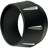 Bassani Xhaust End Cap - Black - Fluted - Short Megaphone Besmr