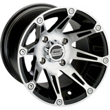 Moose Utility Wheel - 387X - Front - Machined Black - 12X7 - 4/110 - 4+3 387Ml127110Bw4