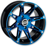 Moose Utility Wheel - 387X - Front - Anodized Blue/Black - 14X7 - 4/110 - 4+3 387Ml147110Bwb4