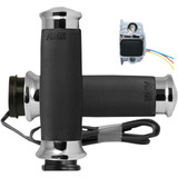 AVON GRIPS CC85CHFLYHT Avon Grips Grips - Heated - Custom Contour - Tbw - Chrome Cc-85-Ch-Fly-Ht