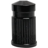 Avon Grips Valve Stem Cap - Round - Black - Anodized Svc-307-Ano