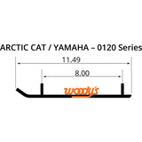 WOODY'S RUA0120 Woody'S Mini Sled Runner - Standard - Arctic Rua-0120
