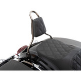 Drag Specialties Sissy Bar Pad - Double Diamond - Black - Tapered