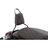 Drag Specialties Sissy Bar Pad - Double Diamond - Red - Tapered