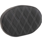 DRAG SPECIALTIES 0822-0447 Drag Specialties Sissy Bar Pad - Double Diamond - Silver - Oval