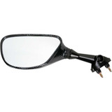 EMGO 2029634 Emgo Mirror - Side View - Black/Carbon Fiber - Trapezoid - Left - Kawasaki 20-29634