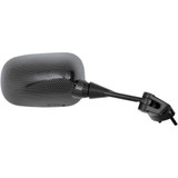EMGO 2043013 Emgo Mirror - Side View - Black/Carbon Fiber - Rectangle - Right - Kawasaki 20-43013