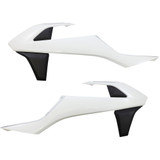 Acerbis Radiator Shrouds - White/Black 2421081035