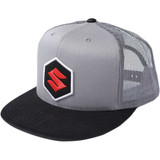 FACTORY EFFEX 1886400 Factory Effex Suzuki Mark Snapback Hat - Black/Gray 18-86400