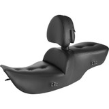Saddlemen Roadsofa Pillow Top Seat - With Backrest - Heater - Black 897-07-181Brhc