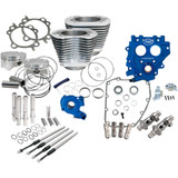 S&S CYCLE 3300662 S&S Cycle 100" Power Package Performance Kit - Chain Drive - Silver 330-0662