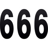 FACTORY EFFEX 024476 Factory Effex Fx Number 6 - Black - 8" 02-4476