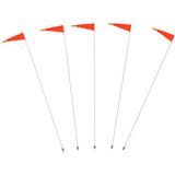 SAFETY VEHICLE EMBLEM 9B Safety Vehicle Emblem Flag And Pole - 6' White Pole - 5 Pack 9B