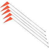 Safety Vehicle Emblem Flag And Pole - 6' Black Pole - 5 Pack 9B Black