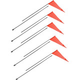 SAFETY VEHICLE EMBLEM 7 BLACK Safety Vehicle Emblem Flag And Pole - 6' Black Pole - 5 Pack 7 Black