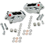 HAWG HALTERS FKDDCC551 Hawg Halters 4-Piston Caliper - Dual Disc - Front - Chrome Fkddcc551