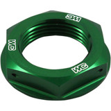 WORKS CONNECTION 24338 Works Connection Steering Stem Nut - Green - Kawasaki 24-338