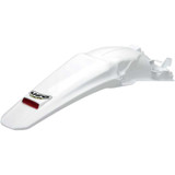 UFO HO03646041 Ufo Enduro Rear Fender - With Led Light - White Ho03646-041