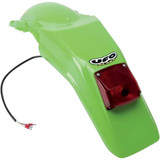 UFO KA02789026 Ufo Enduro Rear Fender - With Light - Green Ka02789-026