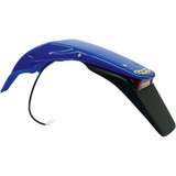 UFO YA03868089 Ufo Enduro Rear Fender With 21/5W Light - Reflex Blue Ya03868-089