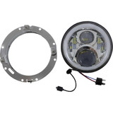 CUSTOM DYNAMICS PG713C Custom Dynamics 7" Headlamp - With Mounting Ring - Chrome Pg-7-13-C