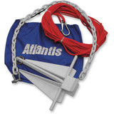 ATLANTIS A2388BL Atlantis Anchor With Bag/Rope/Chain - Jet Boat - Gray/Red - 6-1/2 Lb A2388Bl