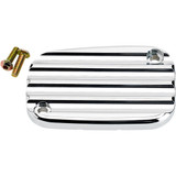 Joker Machine Master Cylinder Cover - Brake - Front - Finned - Chrome 08-002C