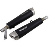 Akrapovic Street Twin Mufflers - Titanium S-T9So2-Hcqtbl