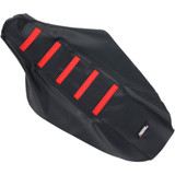 Moose Racing Ribbed Seat Cover - Black Cover/Red Ribs - Honda Cr12500-331Rt