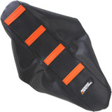 Moose Racing Ribbed Seat Cover - Black Cover/Orange Ribs - Ktm Ktm5009-336Rt