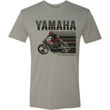 Yamaha Apparel Yamaha Cycle T-Shirt - Stone Gray/Red - Xl Np21S-M1968-Xl