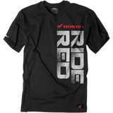 FACTORY EFFEX 1688310 Factory Effex Honda Ride Red Vertical T-Shirt - Black - Medium 16-88310