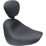 Mustang Seat - Wide Tripper Solo - With Backrest - Smooth - Black 79336