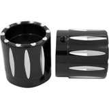 Avon Grips Front Axle Nut Cover - Black - Rival - 1" Axl-Riv-Ano