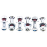 BOLT 2008HSCRF Bolt Fastener Kit - Hub-Savers/Sprocket - Double Locked - Silver - 6 Pack - Honda 2008-Hs.Crf