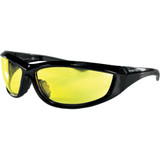 Bobster Charger Sunglasses - Gloss Black - Yellow Echa001Y