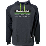 FACTORY EFFEX 2488124 Factory Effex Kawasaki 21 Racewear Hoodie - Charcoal/Black - Large 24-88124