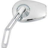 PRO-ONE PERF.MFG. 102100 Pro-One Perf.Mfg. Mirror - Micro W/V2 Cut-Out Stem - Oval - Chrome - Left 102100